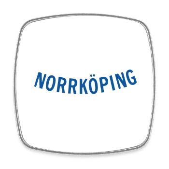 Norrköping - Square fridge magnet - white - Front