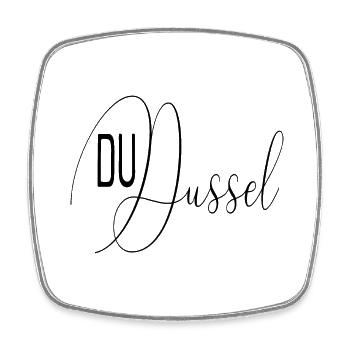 Du Dussel - Geschenkidee - Viereckiger Kühlschrankmagnet - Weiß - Vorne