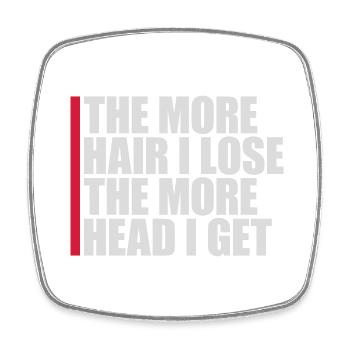 I get more head - Viereckiger Kühlschrankmagnet - Weiß - Vorne