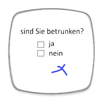 sind Sie betrunken? - Viereckiger Kühlschrankmagnet - Weiß - Vorne