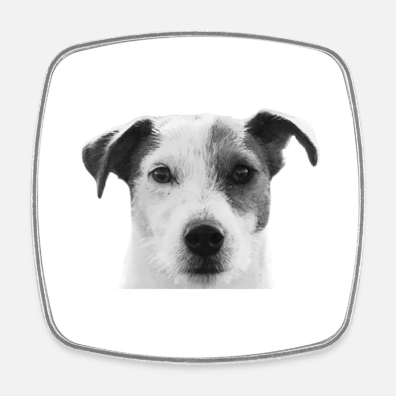 Jack Russell - Square fridge magnet - white