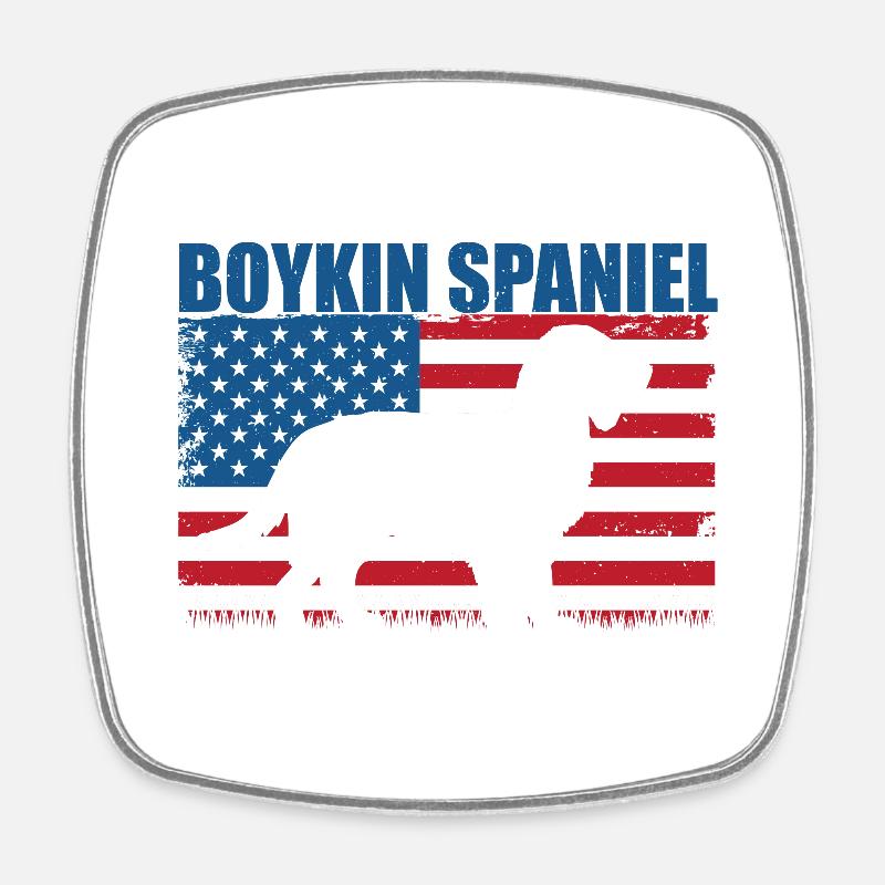 Boykin Spaniel - Square fridge magnet - white
