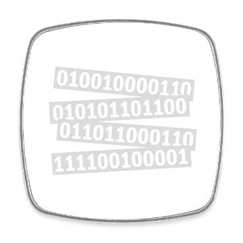 Binär Code Programm Sprache - Viereckiger Kühlschrankmagnet - Weiß - Vorne