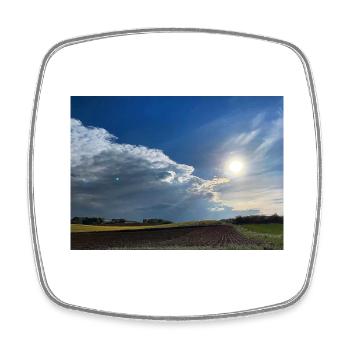 Nature und Wetter - Viereckiger Kühlschrankmagnet - Weiß - Vorne