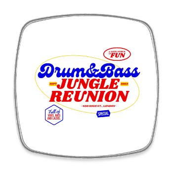 DnB Jungle Reunion - Square fridge magnet - white - Front