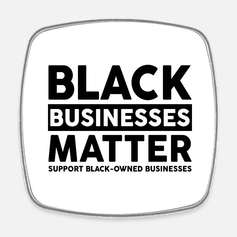 Black Lives Matter - Square fridge magnet - white
