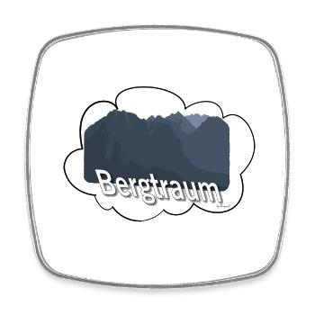 Bergtraum - Viereckiger Kühlschrankmagnet - Weiß - Vorne
