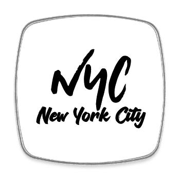 Ville de New York - Magnet carré - blanc - Devant