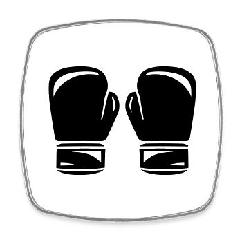 Boxing - Square fridge magnet - white - Front