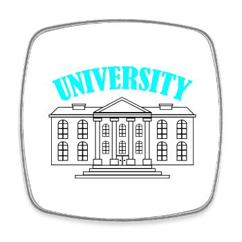 University - Square fridge magnet - white - Front