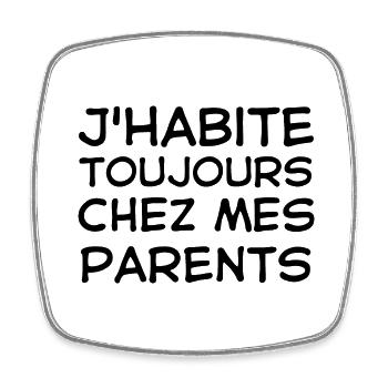 Humour bébé enfants 1 - Magnet carré - blanc - Devant