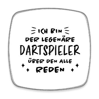 Dartspieler Witz Spruch Darts Dartpfeil Geschenk - Viereckiger Kühlschrankmagnet - Weiß - Vorne