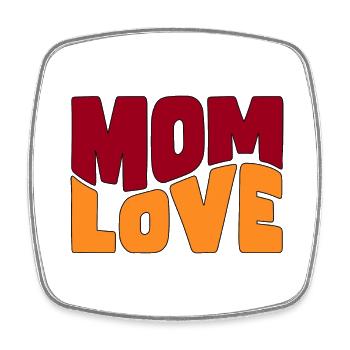 Design Mom Love - Magnet carré - blanc - Devant