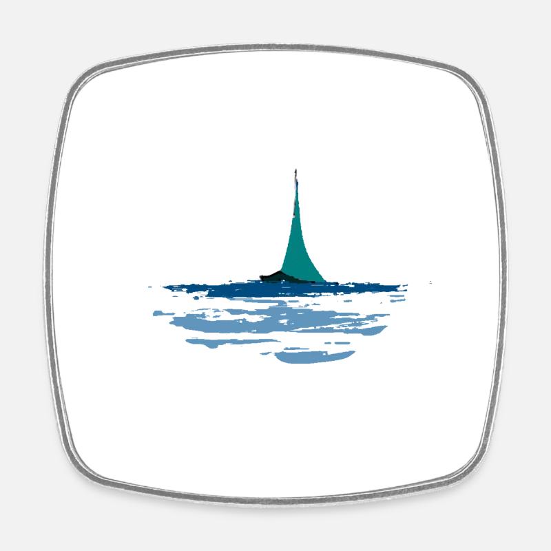 Bateau 11 - Magnet carré - blanc