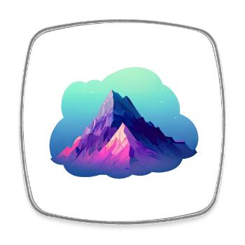 Mountains Hiking Mountain hiking Hiking Mountain hikers - Square fridge magnet - white - Front