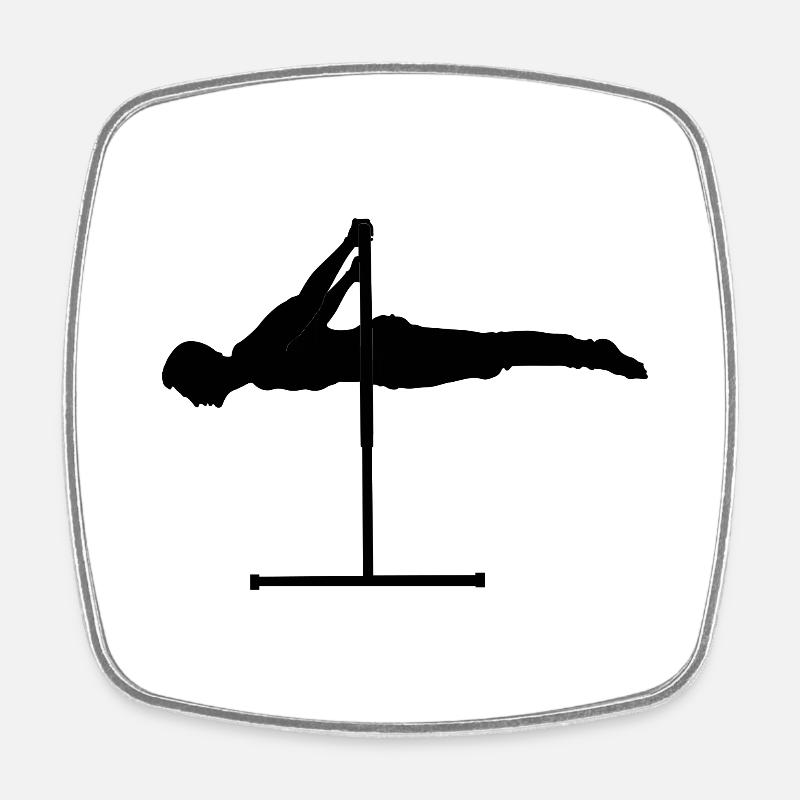 Backlever - Calisthenics - Viereckiger Kühlschrankmagnet - Weiß