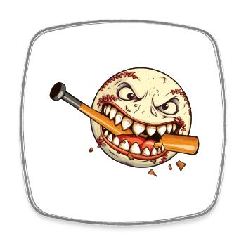 Baseball Baseball Player Baseball Team Baseballer - Square fridge magnet - white - Front
