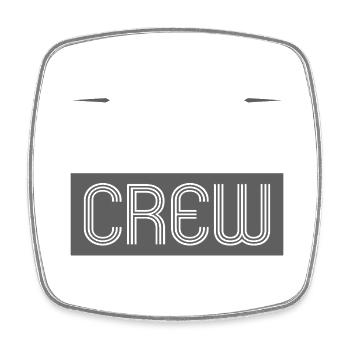 Climbing Crew - Viereckiger Kühlschrankmagnet - Weiß - Vorne