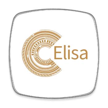 For Elisa - Square fridge magnet - white - Front