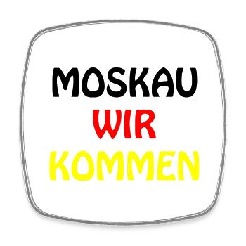 Fußball Soccer - Viereckiger Kühlschrankmagnet - Weiß - Vorne
