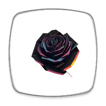 Abstrakte Rose - Viereckiger Kühlschrankmagnet - Weiß - Vorne