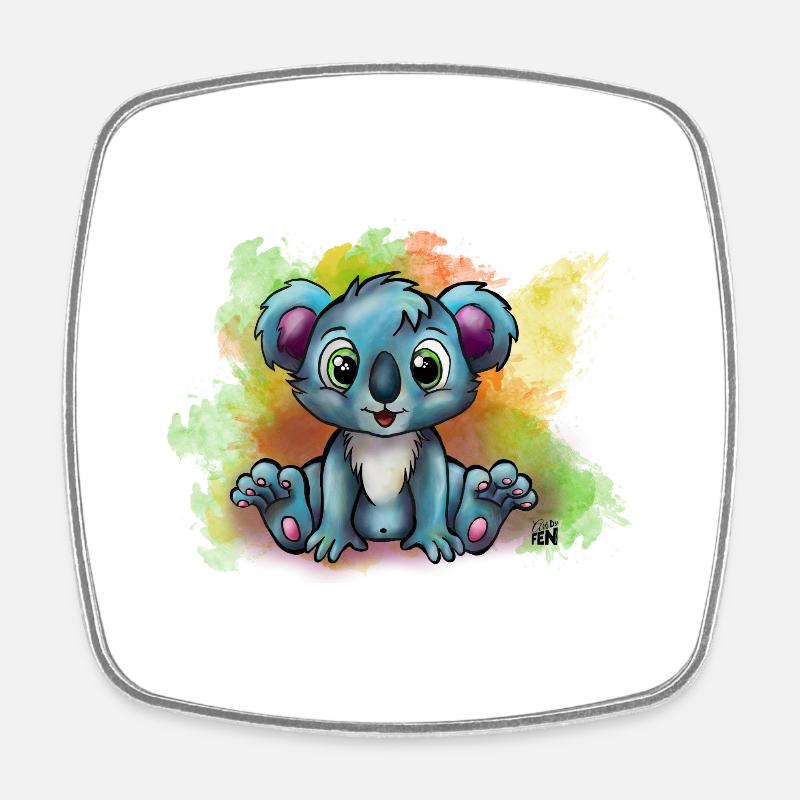 Bébé Koala - Magnet carré - blanc