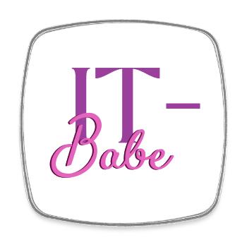 IT-Babe - Viereckiger Kühlschrankmagnet - Weiß - Vorne