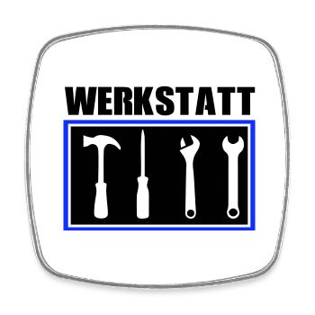 werkzeug werkstatt - Viereckiger Kühlschrankmagnet - Weiß - Vorne
