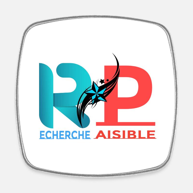 recherche paisible - Magnet carré - blanc