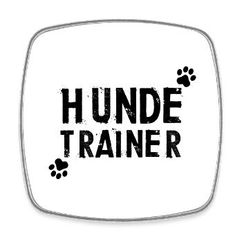 Hund Chien - Magnet carré - blanc - Devant