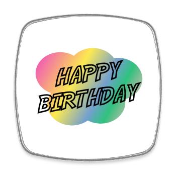 ALLES GUTE ZUM GEBURTSTAG. ALLES GUTE ZUM GEBURTSTAG. JAHRESTAG. - Viereckiger Kühlschrankmagnet - Weiß - Vorne