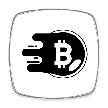 Crypto Bitcoin Trading - Square fridge magnet - white - Front