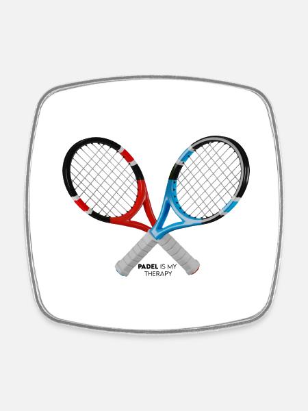 Padel is my therapy - Magnet carré - blanc