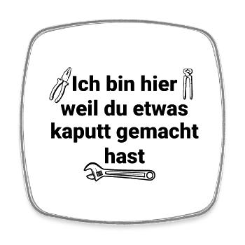 Handwerker Handyman Handwerk Werkzeug Baustelle - Viereckiger Kühlschrankmagnet - Weiß - Vorne