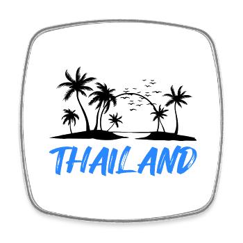 Thaïlande - Magnet carré - blanc - Devant