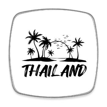 Thaïlande - Magnet carré - blanc - Devant