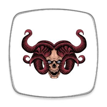 Kranich-Medusa - Viereckiger Kühlschrankmagnet - Weiß - Vorne