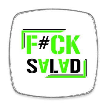F#CK SALADE - Magnet carré - blanc - Devant