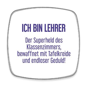 Lehrer - Der Superheld des Klassenzimmers! - Viereckiger Kühlschrankmagnet - Weiß - Vorne