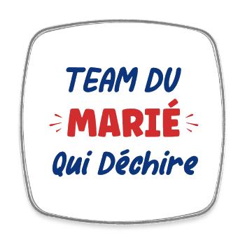 team du marié - Magnet carré - blanc - Devant