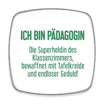 Pädagogin - Die Superheldin des Klassenzimmers! - Viereckiger Kühlschrankmagnet - Weiß - Vorne