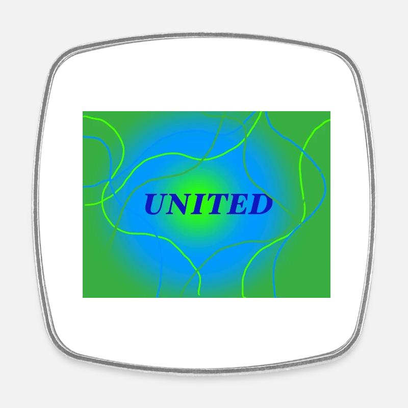 United - Square fridge magnet - white