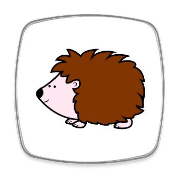 igel - Viereckiger Kühlschrankmagnet - Weiß - Vorne