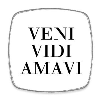 Veni Vidi Amavi - Viereckiger Kühlschrankmagnet - Weiß - Vorne