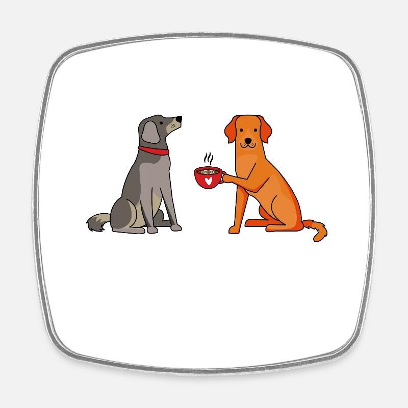 Wachhunde - Viereckiger Kühlschrankmagnet - Weiß