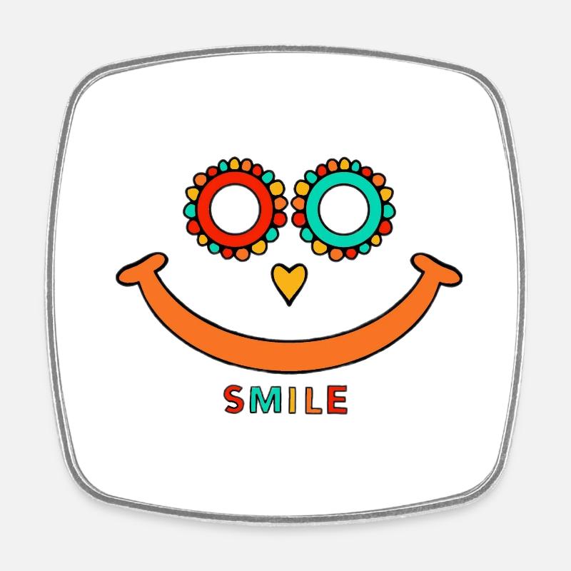 Smile - Square fridge magnet - white
