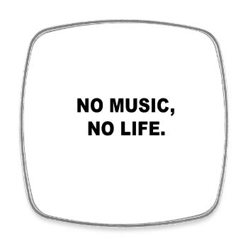 no music no life tshirt desing - Viereckiger Kühlschrankmagnet - Weiß - Vorne