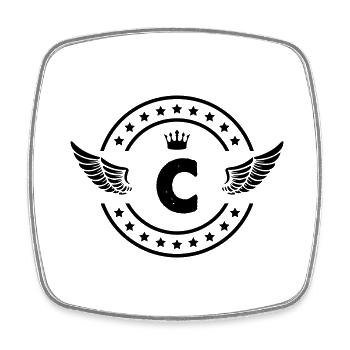 wappen c - Viereckiger Kühlschrankmagnet - Weiß - Vorne
