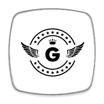 wappen g - Viereckiger Kühlschrankmagnet - Weiß - Vorne
