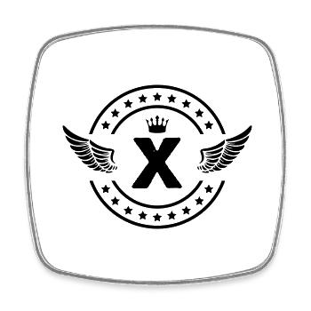 Coat of arms X - Square fridge magnet - white - Front